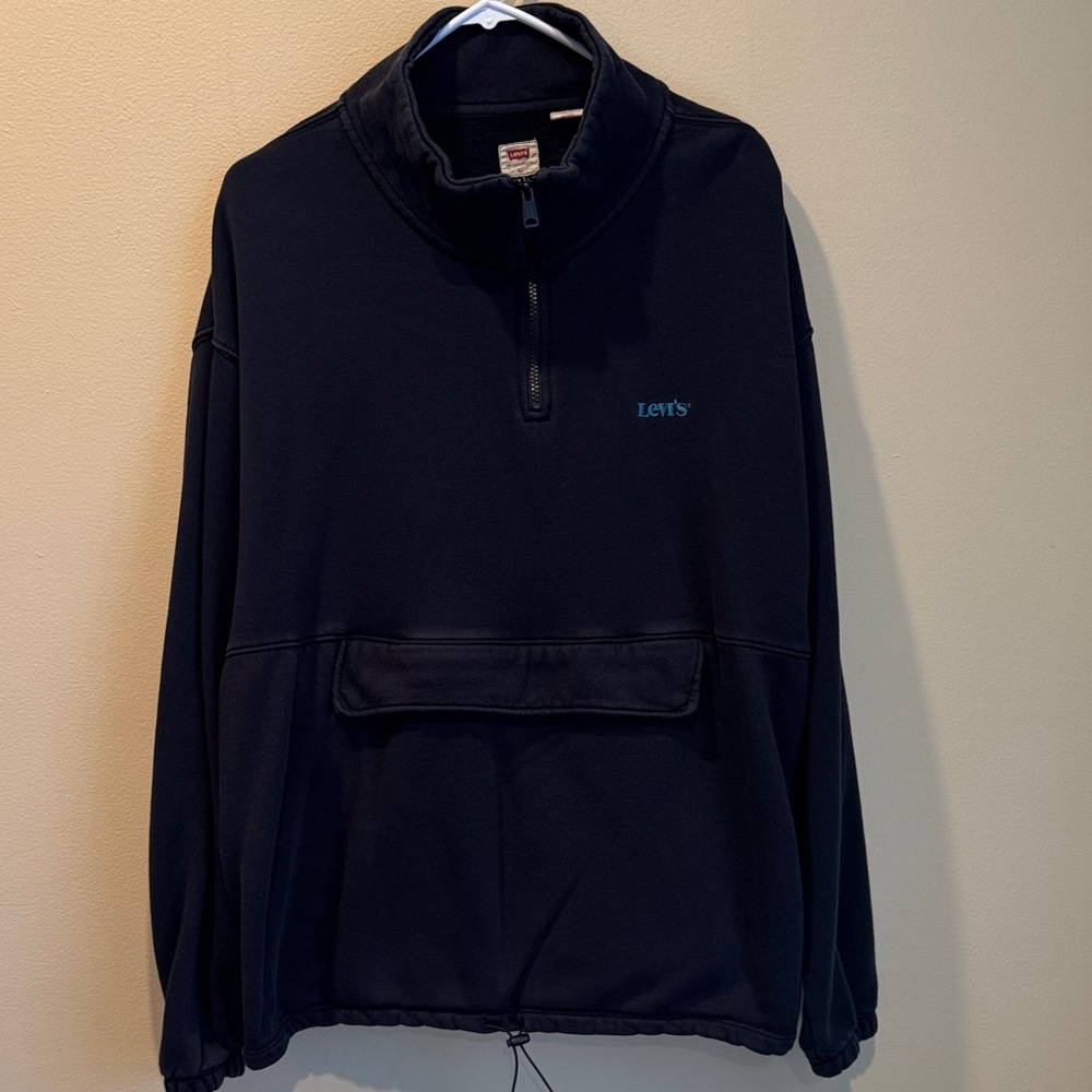 Levi's Men's Black Zip-Up Pullover